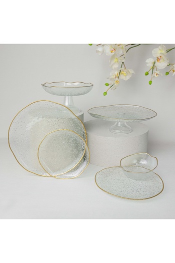 Linens Bubble Servis Tabak 27 cm Gold