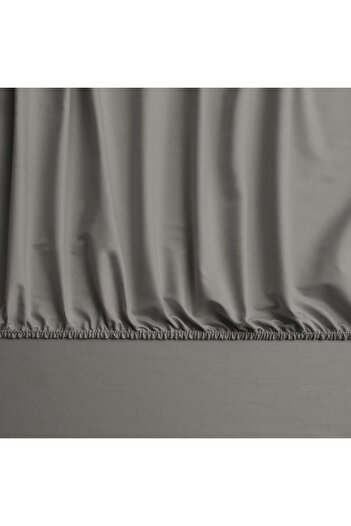 Linens Mix&Match Cotton Satin Queen Size Fitted Sheet Mink