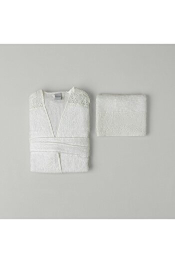 Linens Elia Bamboo S/M Robe Set White