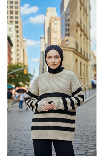 trendlina Long Knitwear Tunic Sweater