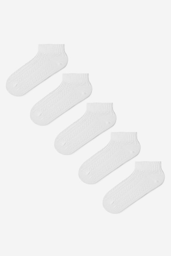 Penti 5 Pairs of Cotton Thick Ankle Detailed Booties Socks