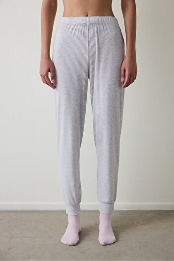Penti Light Gray Melange Not Today Jogger Pajama Bottoms