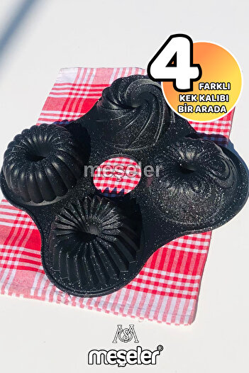 MEŞELER Galaxy 4-Piece Casting Granite Cake Mold