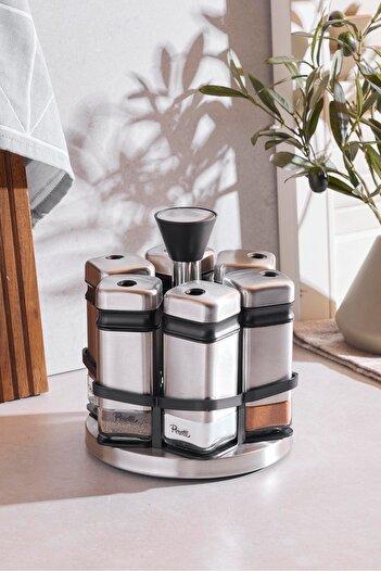 Perotti Cubic 6-Piece Rotating Spice Rack Set