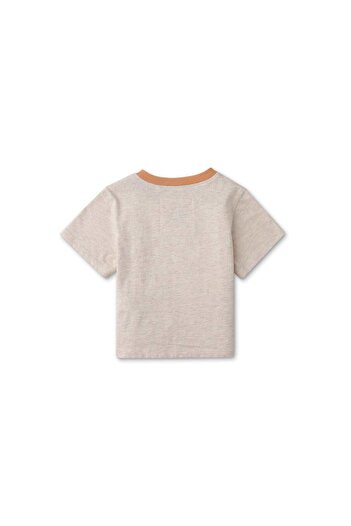 Gingersnaps Solid Round Neck Short Sleeve T-Shirt for Baby Boys