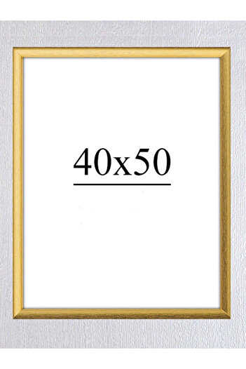 AS TİCARET إطار 40×50 (بدون ملصق) - Bos1002 (اللون: ذهبي)