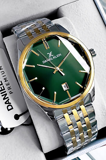 Daniel Klein Original Steel Cord Men's Wristwatch Waterproof Silver - Gold Color Gift Bracelet Dke2147C5