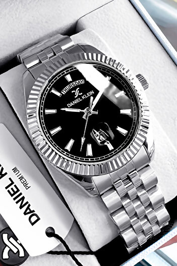 Daniel Klein Men Wrist Watch 3 Atm Waterproof Silver Color Steel Band Bracelet Dke2060C1