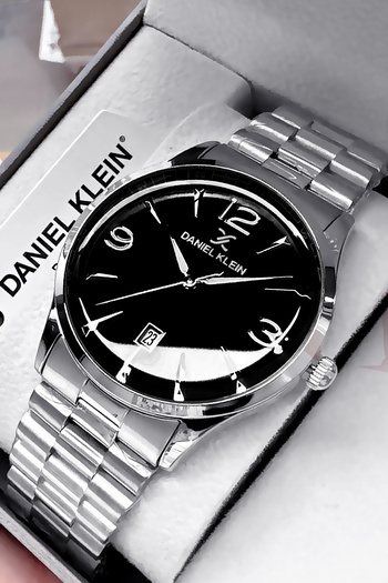 Daniel Klein Premium Gift Men's Wristwatch Waterproof Silver Color Steel Band Gift Bracelet Dke2127C5