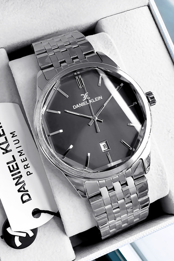 Daniel Klein Original Stainless Steel Band Men Wristwatch Waterproof Silver Color Gift Bracelet Dke2147C3