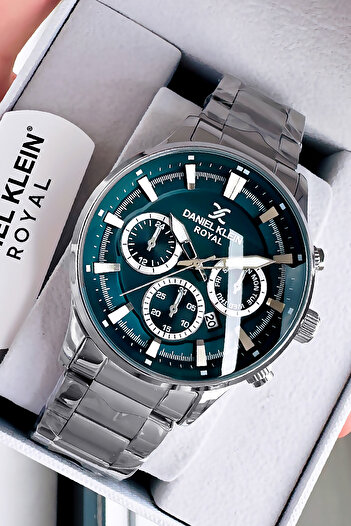 Daniel Klein Men's Wrist Watch - Waterproof, Silver Color, Steel Band, Gift Bracelet Dke2001C5