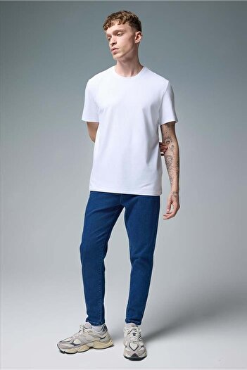 VENA Ανδρικό παντελόνι David Dark Blue Slim Fit Jean με ελαστική μέση