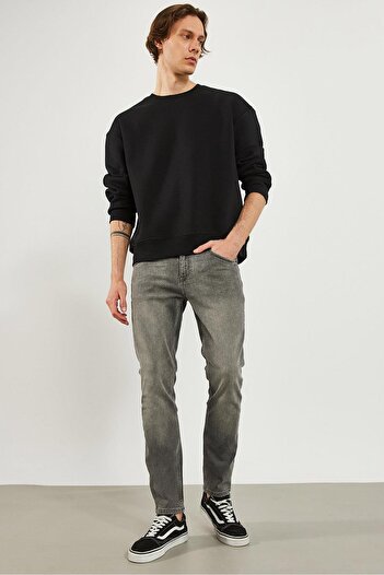 VENA Edward Anthracite Slim Straight Jean Pants-Anthracite