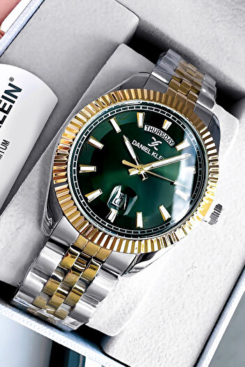 Daniel Klein Exclusive Men's Wrist Watch 3 Atm Waterproof: Silver Color Steel Band
