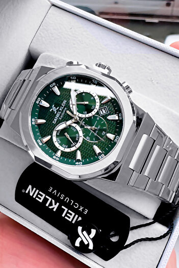 Daniel Klein 3 Atm Waterproof Men's Wristwatch - Silver Color, Steel Cord Gift Bracelet Dke2004C6
