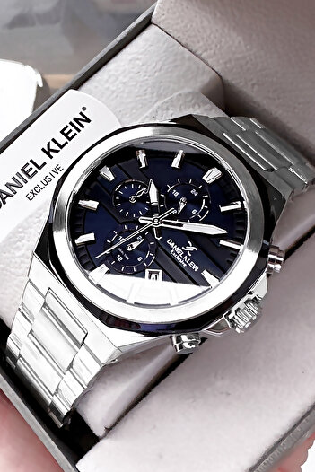 Daniel Klein Exclusive Men's Wrist Watch 3 Atm Waterproof Silver Color Steel Cord Gift Bracelet Dke2130C2