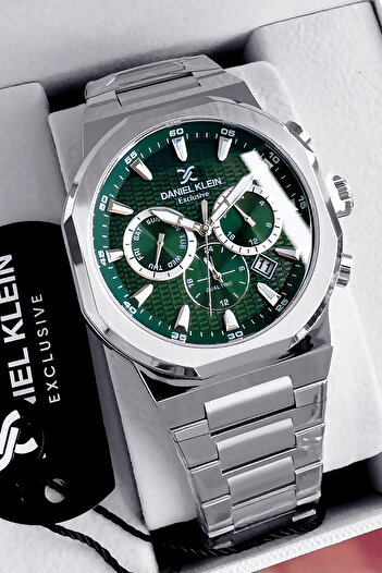 Daniel Klein 3 Atm Waterproof Men's Wristwatch - Silver Color, Steel Cord Gift Bracelet Dke2004C6