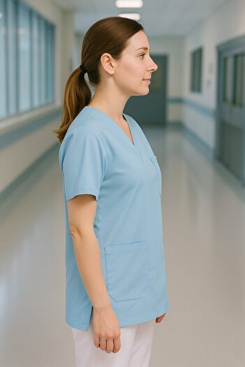 mirach Uniforme pentru asistentă medicală și medic cu 4 buzunare, uniformă unică, uniformă chirurgicală pentru spital, îmbrăcăminte medicală confortabilă