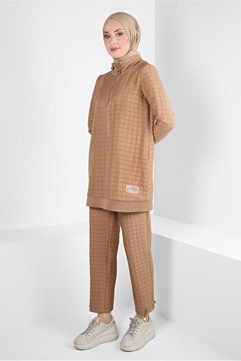 Alvina QUILTED PATTERNED PANT SUIT 44361