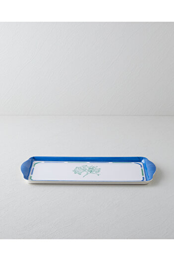 English Home Mariscopia Melamin Tepsi 37x18 cm Mavi - Yeşil