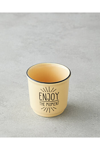 English Home Enjoy the Moment Bone Porcelain 2-Piece Espresso Cup 90 ml Green-Yellow