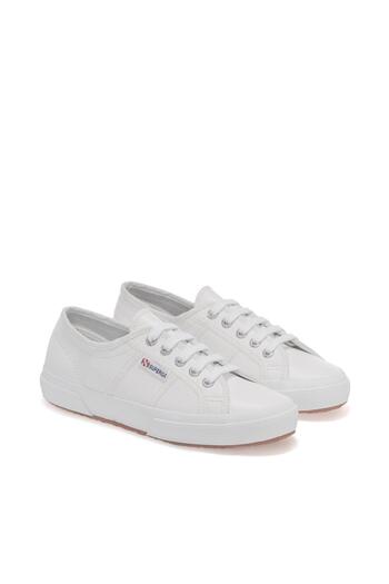 Superga 2750 Tumbled Leather Unisex Beyaz Sneaker