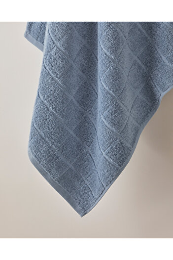 English Home Πετσέτα μπάνιου Chequer Cotton 80x150 cm Μπλε
