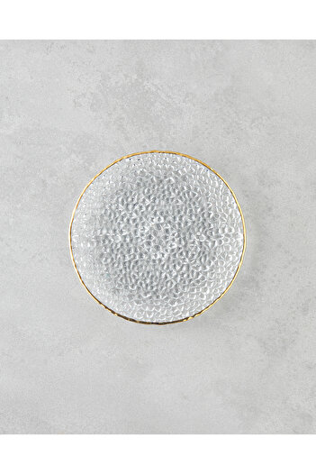 English Home Giselle Glass Cake Plate 16 cm Gold