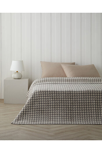 English Home Urban Hound Βαμβακερή Ακρυλική Κουβέρτα Μονό 150x200 εκ. Μπεζ