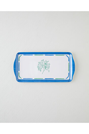 English Home Mariscopia Melamin Tepsi 37x18 cm Mavi - Yeşil