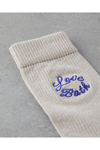 English Home Love Bath Erkek Çorap 40-44 Krem