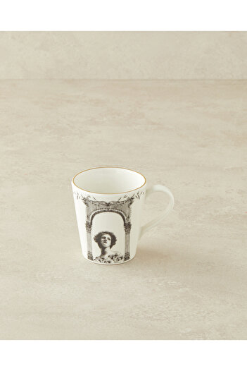 English Home Hera Glory Porselen Kupa 255 ml Siyah - Beyaz