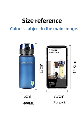 Choice 400ml Dark Blue Sport Brand BPA Free Leak Proof Sports Water Bottle High Quality Tour Hiking Portabl