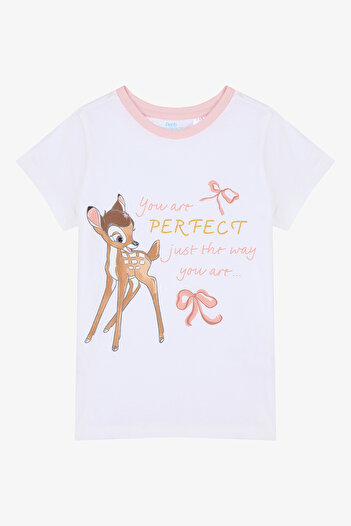 Penti Set de pijamale Bambi Optik alb pentru fete