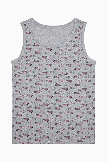 Penti Boy's Floral Patterned Drive to Nature Thick Strap 2-Piece Undershirt