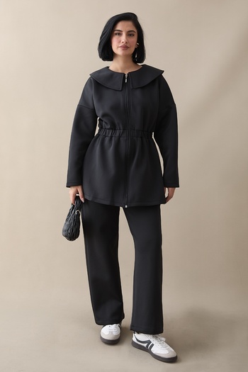 InStyle Sailor Collar Black Scuba Suit