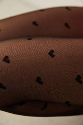 Penti Черен чорапогащник Mini Heart