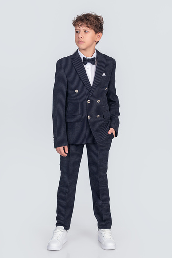Zaziko Kids Boy's Striped Jacket Shirt Pants Bow Tie Suit Te.1001Y