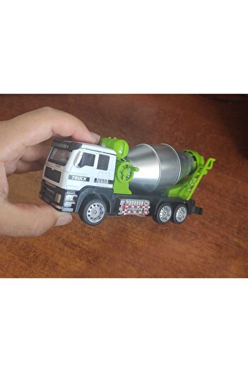 berattoys 20cm metal iş makinaları 3lü set beton pompası beton mikseri oyuncak kamyon iş araçları