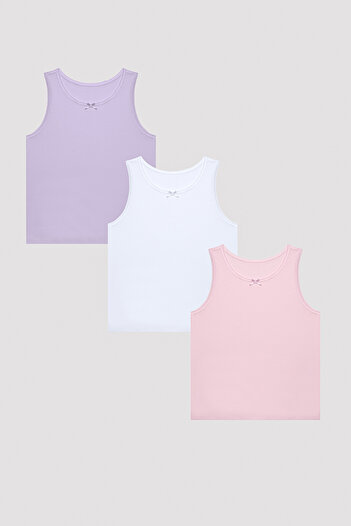Penti Girl's Lpw Basic 3-Piece Multicolor Tank Top