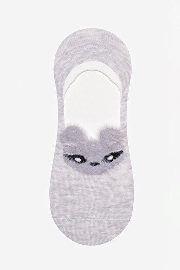 Penti Fluffy Raccoon Patterned Ballerina Socks