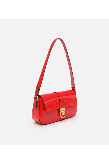 Hotiç Women's Red Lock Detailed Crossbody Bag