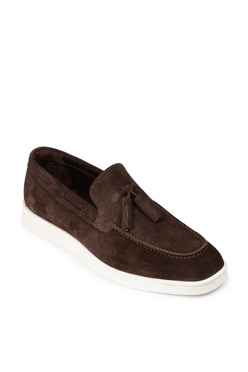 Deery Men's Genuine Suede Brown Loafer Shoes