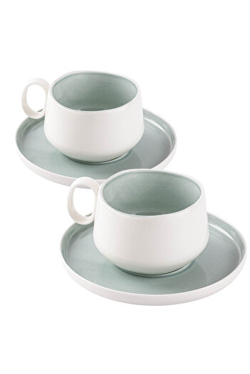 Tantitoni Classy Blue Porcelain Double Cup Set