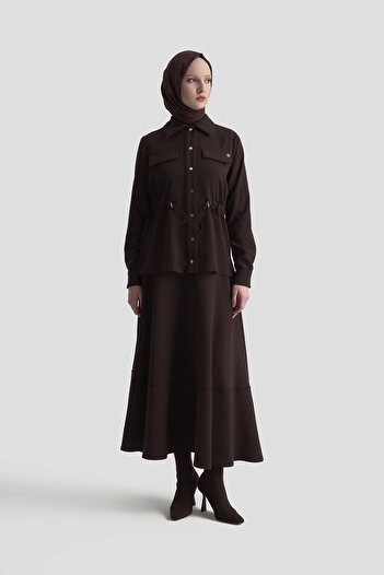 Armine Adjustable Waistband Skirt Suit Autumn-Winter