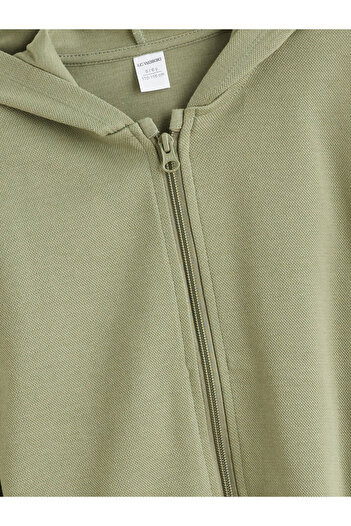 LC Waikiki Lcw Boys' Hooded Pique Cardigan