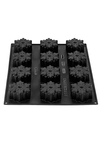 Pavoni Silicone mold for single-serving cakes, snowflake - Fiocco di neve by Antonio Bachour, 12 cavities