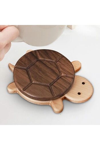 Enna Woden Plum Blossom Pattern Coaster Tea Coaster Cup Coaster under Cup Tea under Cup