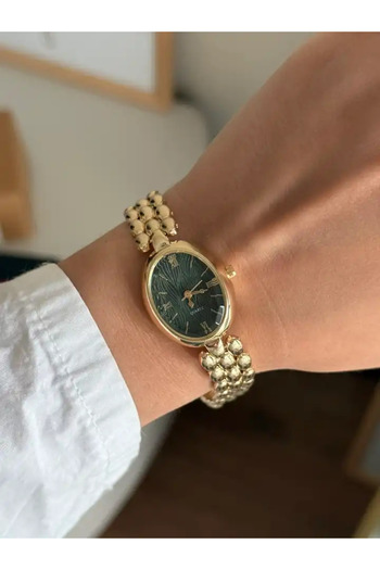 RoseandRoses Aria Vintage Model Women's Wristwatch Gold (Green Dial)