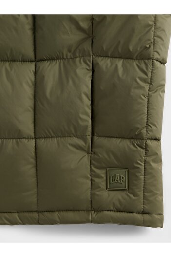 GAP Erkek Çocuk Yeşil Recycled Lightweight Puffer Şişme Yelek